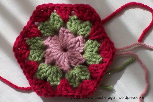 How do you crochet a hexagon square?