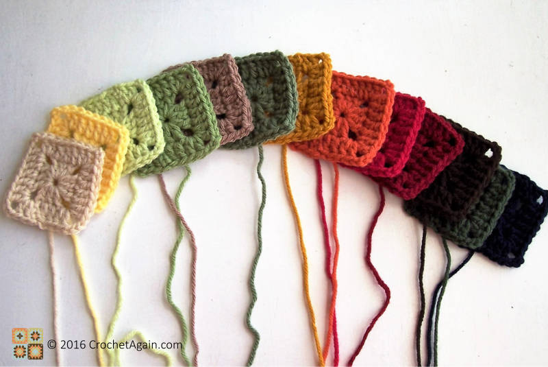 Crochet Solid Granny Squares